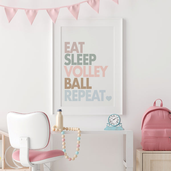 eat sleep volleyball repeat printable