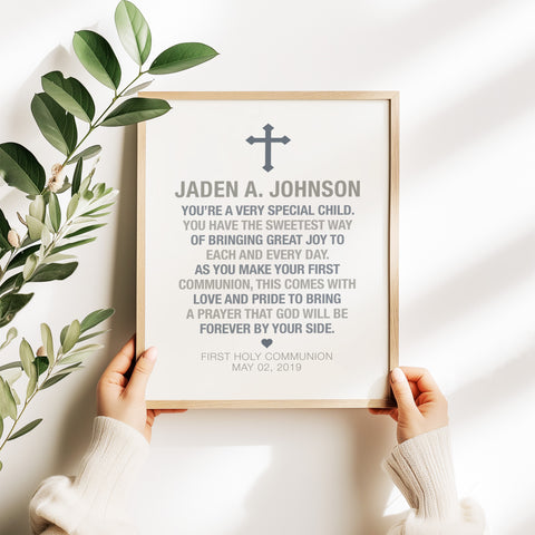 Personalized First Holy Communion Gift for Boy