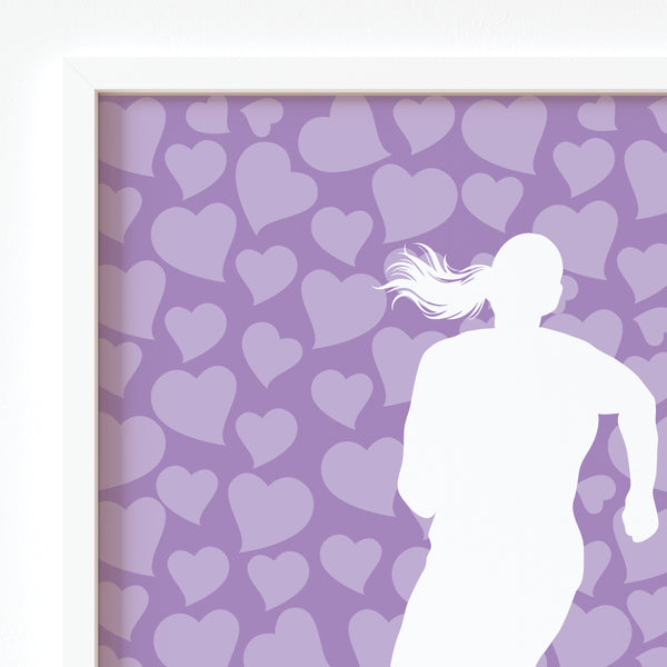 Close-up view of modern graphic vector sports player silhouettes printed on heavyweight matte fine art paper