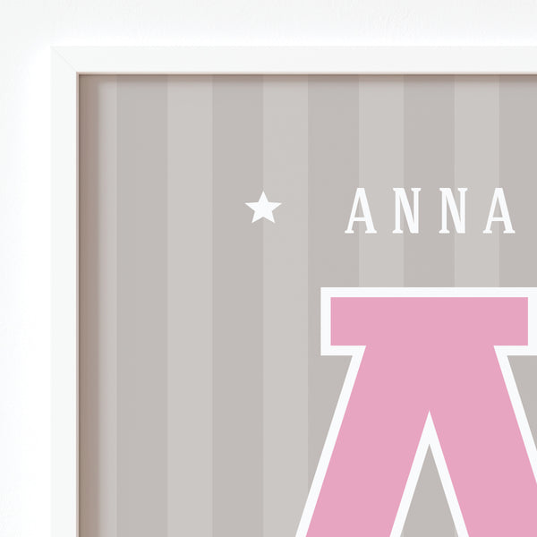 Close-up detail of typography on archival matte paper