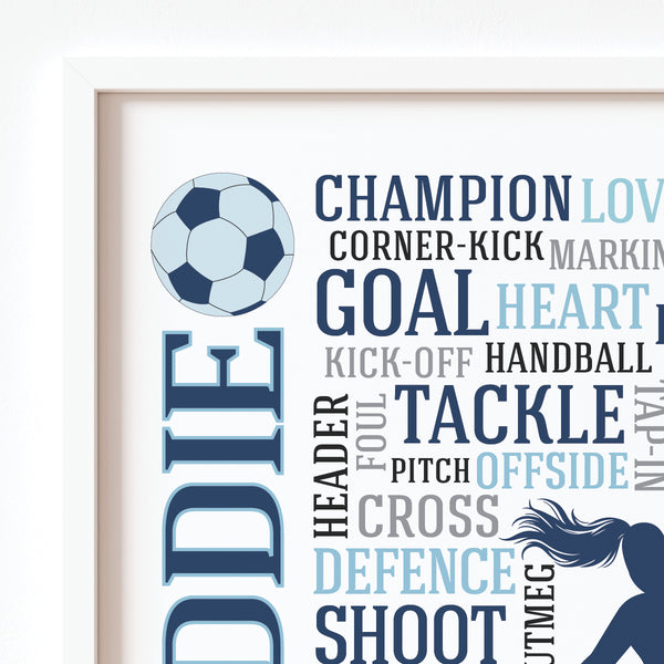Custom soccer senior night gift for girls with professional team color matching