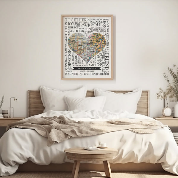 Personalized master bedroom wall art print