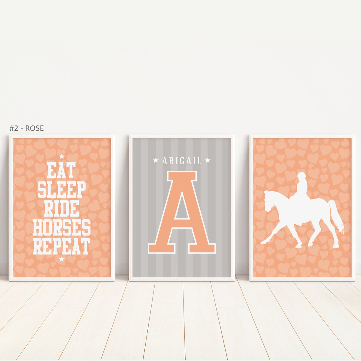 Personalized Horse Wall Art for Girls Bedroom