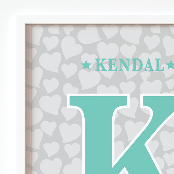 Set of 4 lacrosse wall prints with custom name