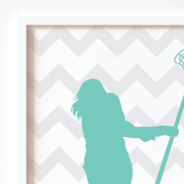 Birthday gift for lacrosse girl personalized art prints