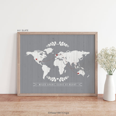 Away Relationship World Map Print