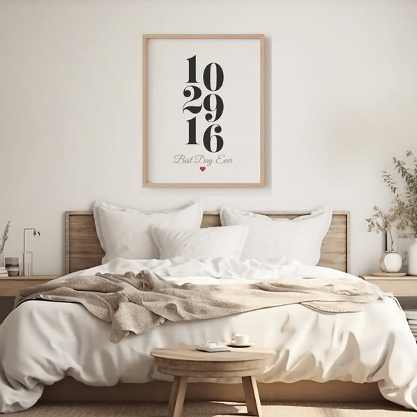 personalized wedding date wall art to match home decor