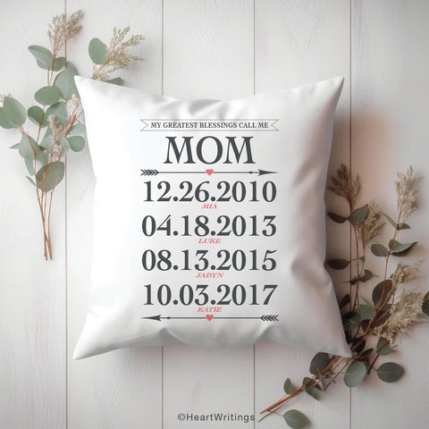 This My Greatest Blessings Call Me Mom Personalized Gift Pillowcase
