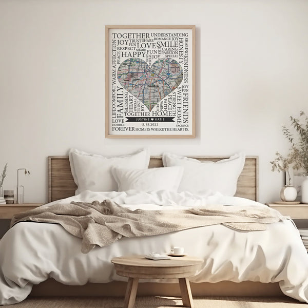 Unique personalized anniversary gift for her_bedroom display