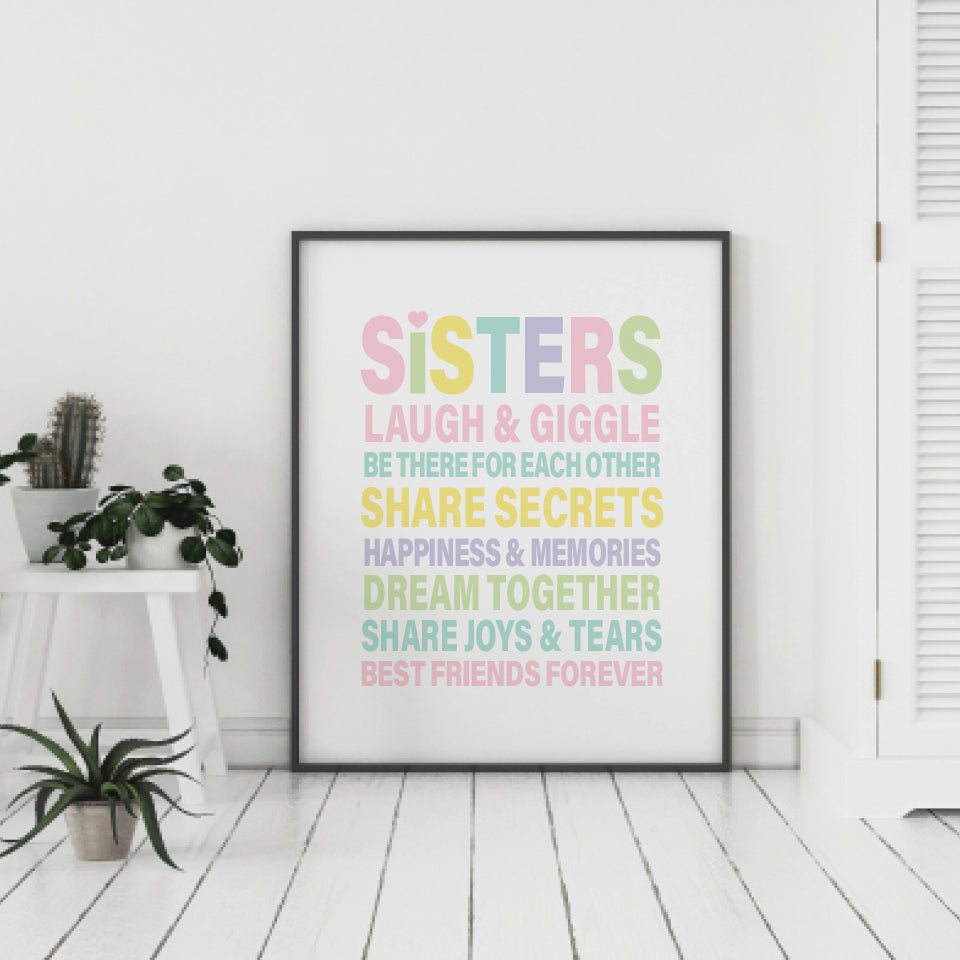 Sisters Rules Printable Wall Art