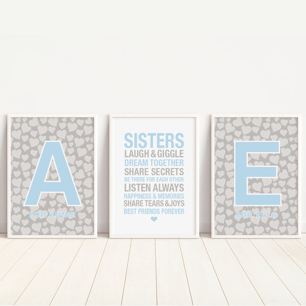 Twin Girls Bedroom Wall Art 