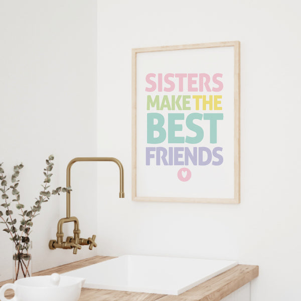 Printable sisters wall quote art