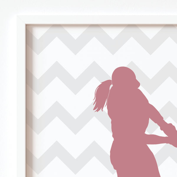 Softball team room décor personalized girl wall prints