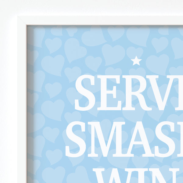 Gift for girl tennis player – custom name prints set