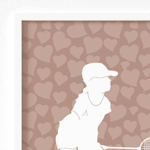 Tennis name print for kids