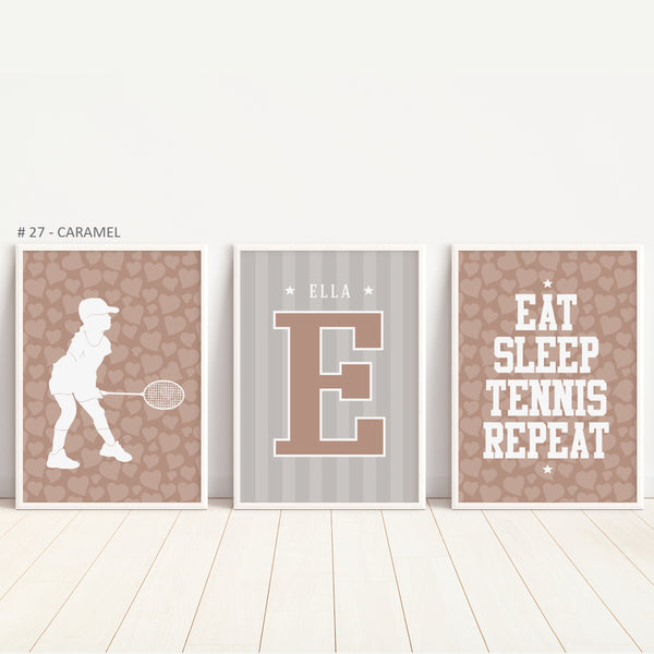 Personalized Little girl tennis decor 