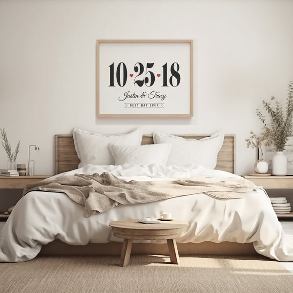 Personalized masterbedroom wall art decor