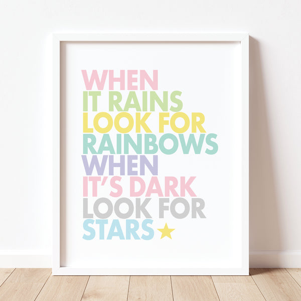 Positive Rainbow Quote For Kids