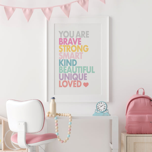 little girl wall quote print