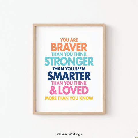 You are braver than you think printable wall art