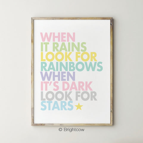 Positive Rainbow Quote For Kids