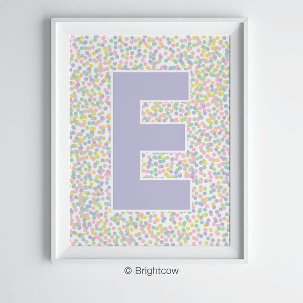 Printable letter wall art