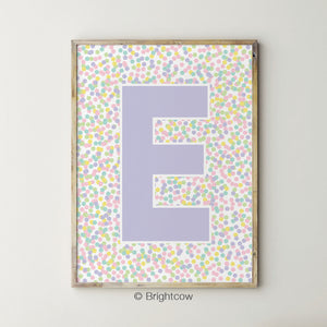 Printable letter wall art