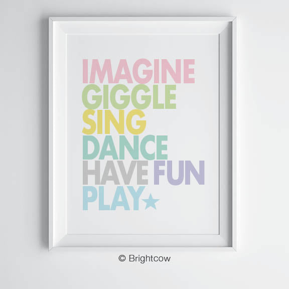 Pastel Playroom Wall Decor