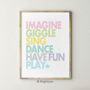 Pastel Playroom Wall Decor