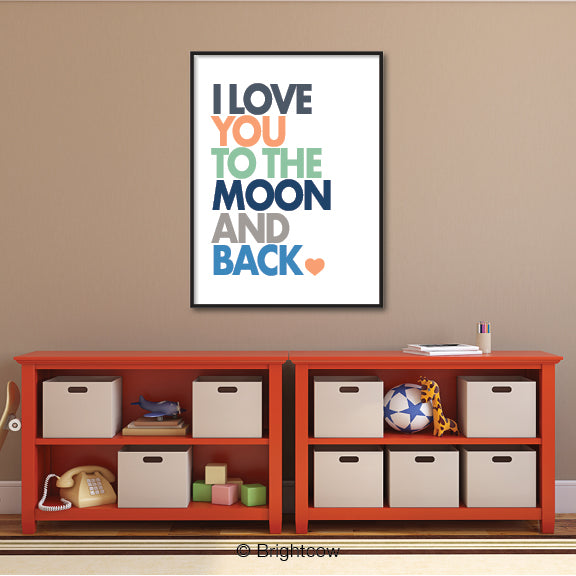 I love you to the moon and back nursery decor