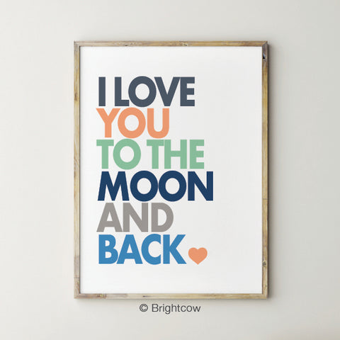 I love you to the moon and back nursery decor