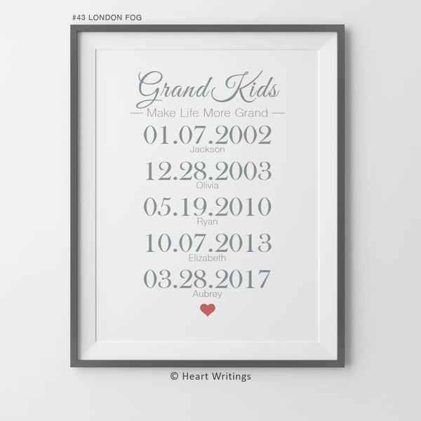Grand kids make life more grand print