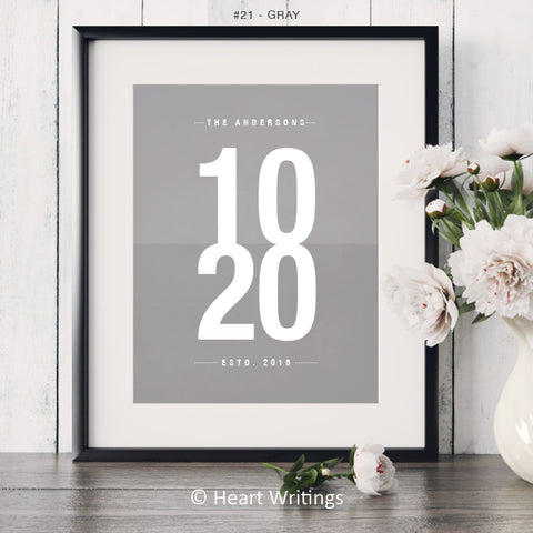 Modern Anniversary Print Wall Decor