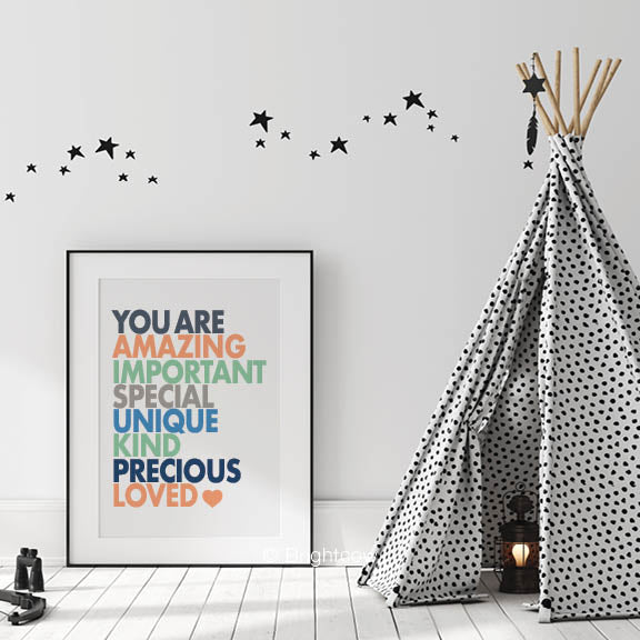 You are kind precious loved boy wall art