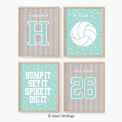 Volleyball wall decor (A set of 4)
