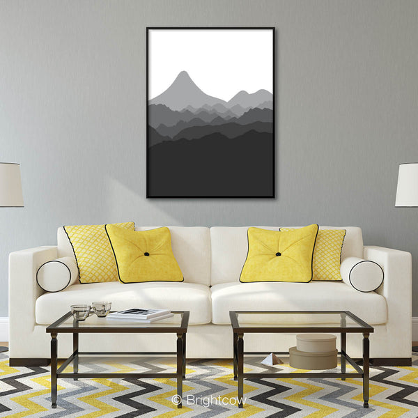 Printable mountain wall art