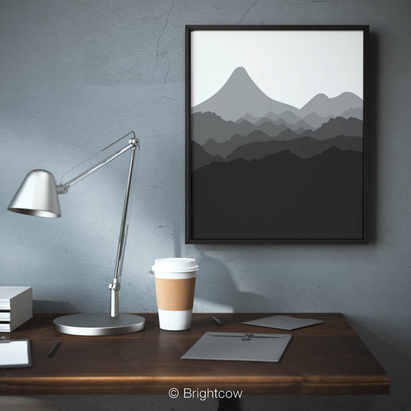 Printable mountain wall art