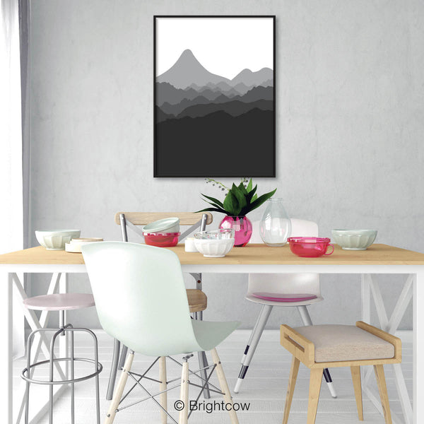 Printable mountain wall art