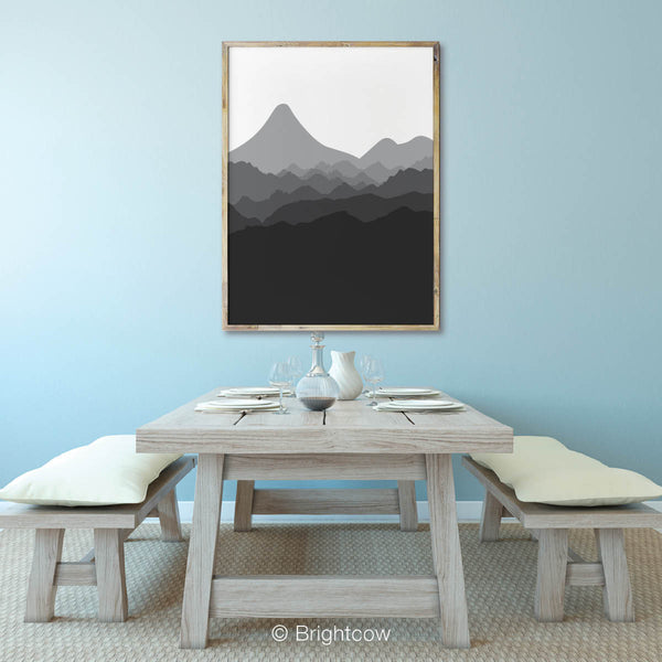 Printable mountain wall art