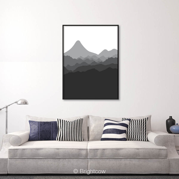 Printable mountain wall art