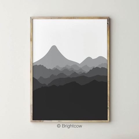 Printable mountain wall art