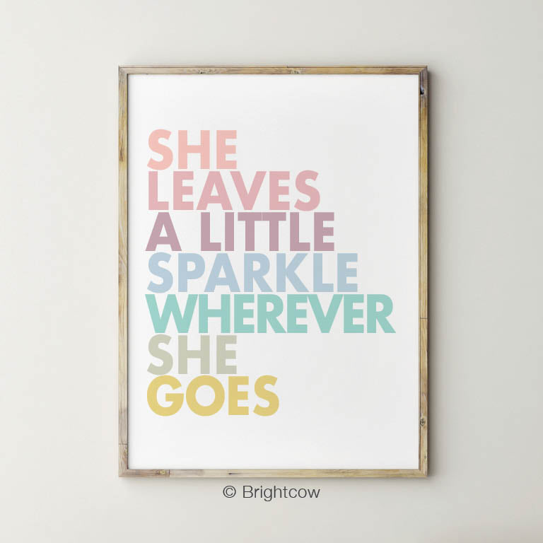 She leaves a little sparkle printable