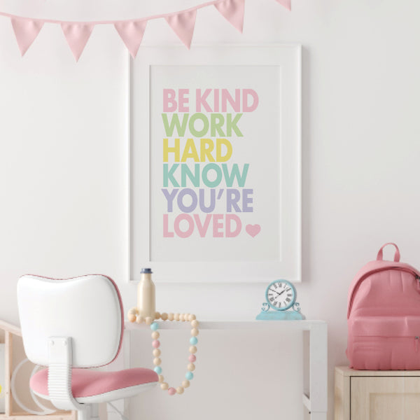 Pastel girl room decor printable