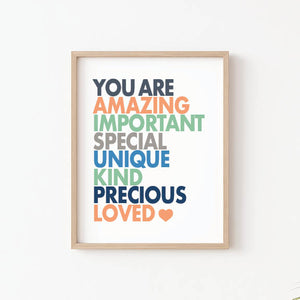 You are amazing important special print