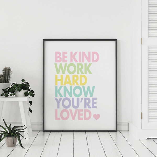 be kind wall art downloadable