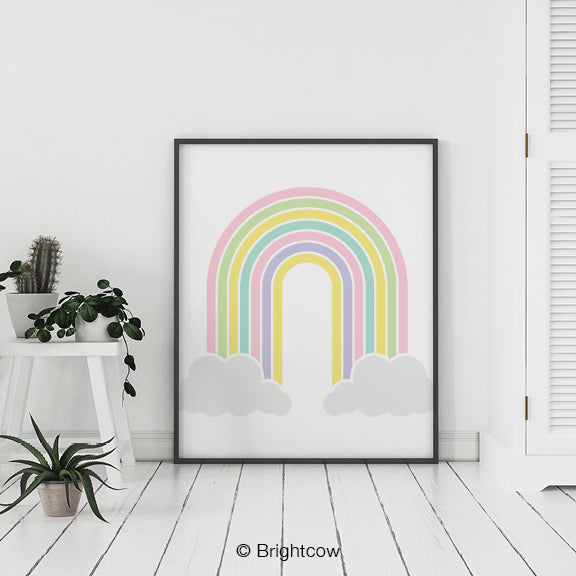 rainbow wall art print