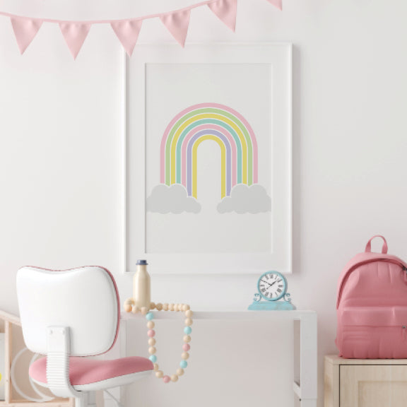 pastel rainbow poster