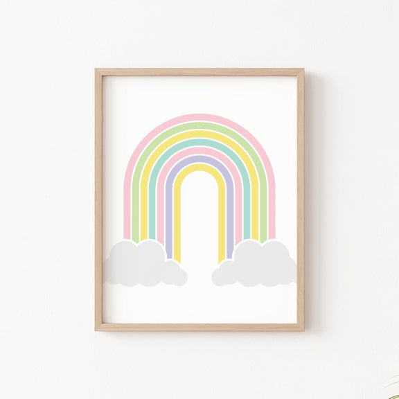 Rainbow wall decor printable