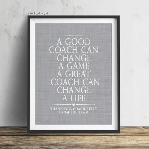 Personalized Coach Gifts