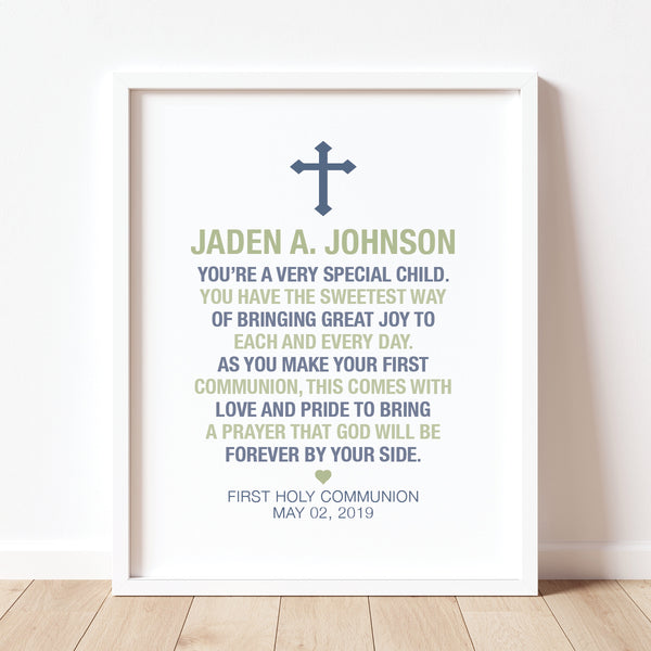 Personalized First Holy Communion Gift for Boy